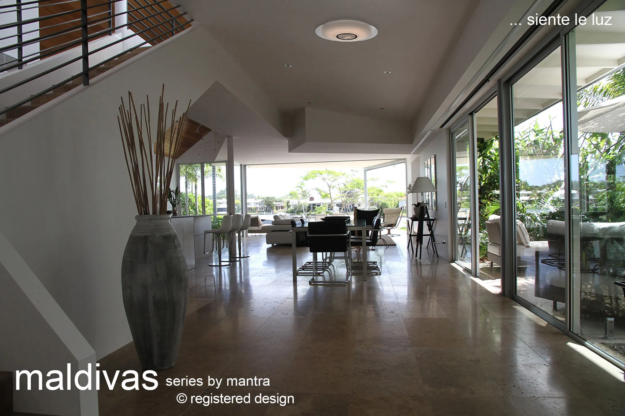 Maldivas Ceiling Lights Mantra Fusion Flush Fittings